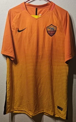 Camiseta de fútbol AS Roma 2016/17 Stadium 3rd naranja talla XL se ajusta como una LRG Foto 1 de 4
