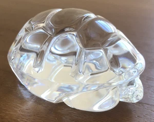 Vintage signierte STEUBEN Kristallglas Schildkröte Figur HANDKÜHLER oder Briefbeschwerer - Bild 1 von 10