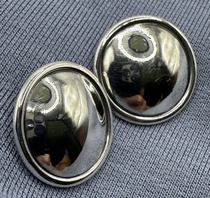 James Avery Retired Sterling Silver Disk Disc 925 Earrings Engravable Gift Vtg - Picture 1 of 11