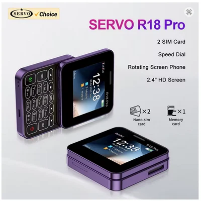 telefono cellulare con Schermo rotante R18Pro, Mini torcia, dual sim 16GB - Immagine 1 di 4