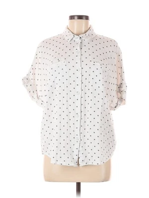 Splendid Women White Short Sleeve Blouse M - Image 1 of 2