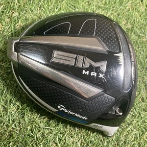 TaylorMade Driver Head SIM MAX 1W 9° Sporting Goods Golf Right-Handed Hobby - Picture 1 of 12