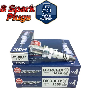 Set of 8 NGK BKR8EIX 2668 Iridium Spark Plugs Racing Colder For Audi A6/ Cayenne - Image 1 of 4