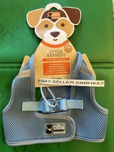 THE DOG WALKER COMPANY ARNÉS DE MALLA POLVO AZUL CACHORRO/PERRO Mediano Nuevo con Etiquetas - Imagen 1 de 2