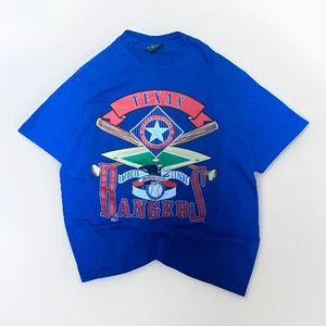 Vintage MLB Texas Rangers Shirt XL Blue Home Team Advantage USA Single Stitch - Imagen 1 de 12