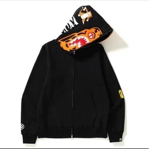 BAPE Tiger Full Zip Hoodie Black Size XL - Picture 1 of 14