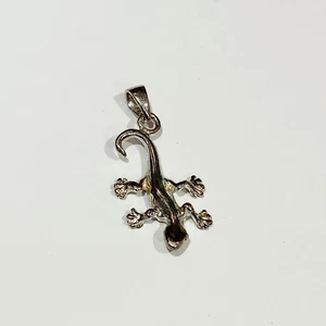 Colgante de gecko lagarto de plata de ley 925 - Joyería con dije de lagarto reptil - Imagen 1 de 3