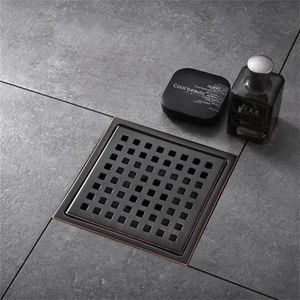 6 Inch Square Shower Floor Drain with Flange,Removable Quadrato Pattern Grate... - Picture 1 of 7