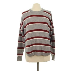 striped puff sleeve sweater