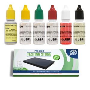 GOLD SILVER Jewelry Acid Tester Kit 9k 10k 14k 18k Platinum Stone Testing Bars - Picture 1 of 10
