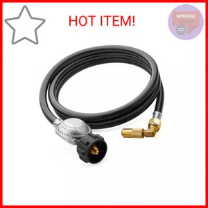6 Feet Low Pressure Propane Hose with Regulator, Universal Grill Regulator Hose - Picture 1 of 2