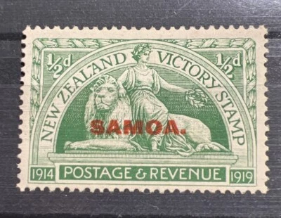 Samoa 1920 - MH Scott # 136. Overprint of New Zealand Victory Issue. - Image 1 of 2