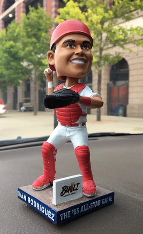 2019 Texas Rangers SGA Ivan Pudge Rodriguez 1995 All-Star Game Bobblehead NIB Cover