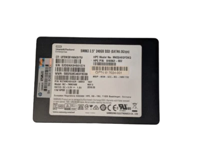 HP 240GB SM863 2.5" SATA 6Gb/s Solid State Drive MZ-7KM2400 - Image 1 of 3