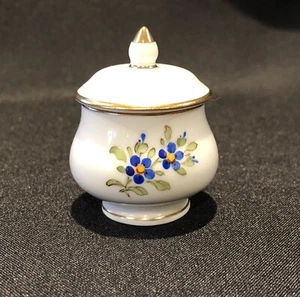 Hochst Forget Me Not Hand Painted Porcelain Covered Salt Dish #1 New - Picture 1 of 7