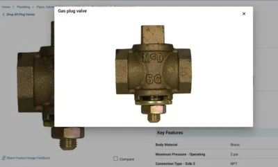 1" AY McDonald 4212-125 Bronze Flat Head Gas Plug Valve FNPT 10596 - Image 1 of 4