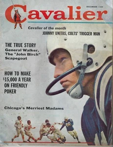 1961 Cavalier magazine, football John Johnny Unitas Baltimore Colts FAIR - Picture 1 of 1