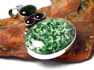 Colgante de piedras preciosas MULTIPIEDRA plata esterlina 925 - ¡En caja de regalo!¡! - Imagen 1 de 4
