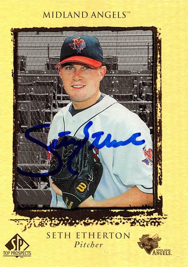 Seth Etherton autographed baseball card 1999 Upper Deck Top Prospects Rookie #55 - Image 1 of 1