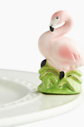 Nora Fleming Mini Tickled Pink Flamingo Ceramic Platter Charm A205 Hand-Painted