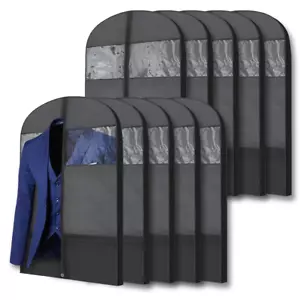 43" Black Garment Bag Travel, Closet Storage, Suits, Dresses & Jackets 10 packs - Picture 1 of 5