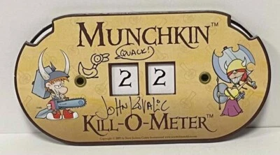 Munchkin Kill-O-Meter firmado a mano autografiado y boceto por John Kovalic Gen Con Foto 1 de 4