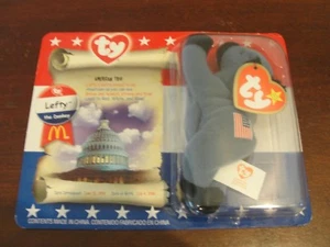 McDONALDS AMERICAN TRIO BEANIE BABY 1996 - LEFTY the DONKEY SEALED PACKAGING - Picture 1 of 4