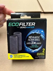 Zero Water Eco Filter Gray Replacement (2) Water Filters for Pitcher ZP-010ECO - Picture 1 of 2