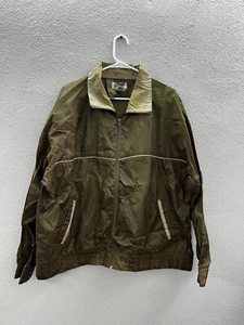 Haband Jacket Size XL Green Brown Windbreaker Zip Up - Picture 1 of 13