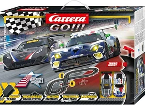 Carrera 62521 - GO!!! 1:43 Onto The Podium Slot Car Racing Set Viper vs Corvette - Picture 1 of 6