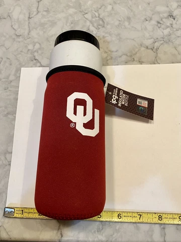 Team Sports Oklahoma Sooners Insulated Water Bottle-24Oz With Removable Koozie Cover