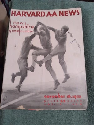 November 16, 1935, Harvard/New Hampshire Football Program VG-EX - Image 1 of 4