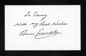Bruce Crampton PGA Golfer 1961-75 14 career wins Signed 3x5 Index Card E27539 - Picture 1 of 1