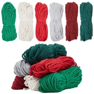 3mm*197Yards Natural Macrame Cord Christmas Color Macrame Rope Pure Cotton Co... - Picture 1 of 7