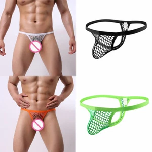 Ropa interior Bragas Calzoncillos Tanga Tanga Hombres Sexy Malla Bolsa Transparente * - Imagen 1 de 12