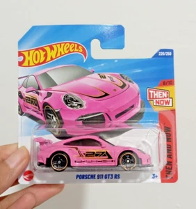 Hot Wheels 2025 Estuche L Porsche 911 GT3 RS Rosa Antes Y Ahora - Tarjeta Corta #220 - Imagen 1 de 3