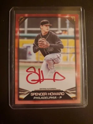 (1) 2019 Blowout RED AUTO SPENCER HOWARD "Test Run" /30 Giants  - Image 1 of 2