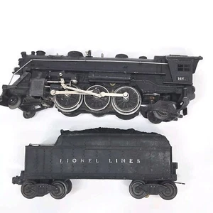 Vintage Lionel Lines 027 Train Post War 1666 Lokomotive und ein 2466WX Tender - Bild 1 von 20