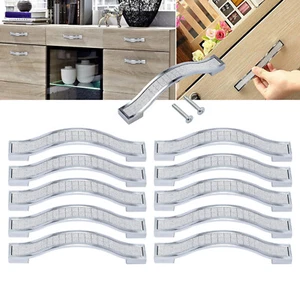 10PCS Diamond Crystal Door Knob Pull Handles Cupboard Cabinet Wardrobe 96mm - Picture 1 of 11