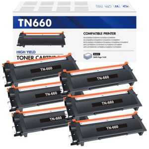 Tóner 6PK TN660 compatible con Brother MFC-L2700DW HL-L2300D DCP-L2540DW TN630 - Imagen 1 de 9