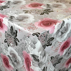 Tovaglia cerata merce al metro K129D rose rosa argento grigio quadrato rotondo ovale - Foto 1 di 1