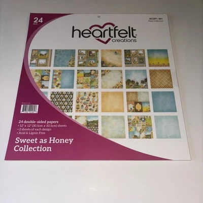 Heartfelt Creations Sweet as Honey Collection 24 pk 12 x 12 Paper Pad New - Image 1 of 3