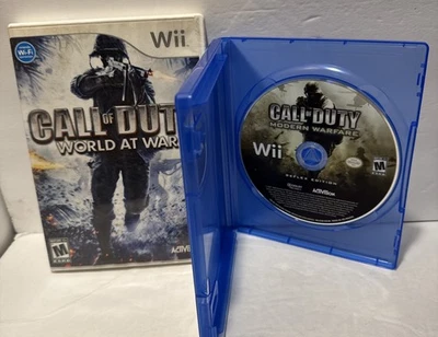 Call Of Duty Nintendo Wii Games World At War Modern Warfare Tested  - Image 1 of 4