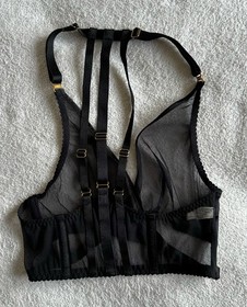 Bordelle New multistrap adjustable mesh bra, black, size S 