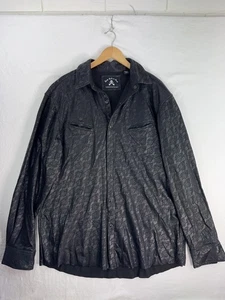 Rock Roll-n-Soul Shirt Mens 2XL Black Floral Lace Western Snap Button Punk Goth - Picture 1 of 8
