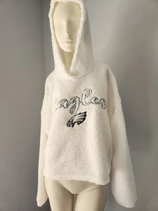 NWT Philadelphia Eagles Football Logo Women's Fluffy Hoodie Sweatshirt Sz XL - Picture 1 of 12