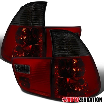 Fit 2000-2006 BMW E53 X5 Red/Smoke Tail Trunk Lights Rear Brake Lamps Pair Foto 1 de 4