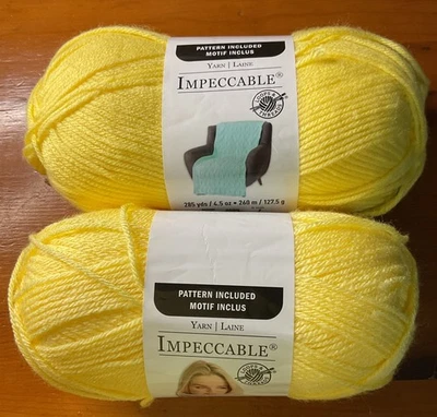 New (2) Loops and Threads Impeccable Yarn -Butterscotch - 285 Yds Each 4.5 Oz - Image 1 of 4