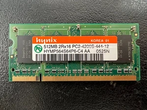 HYNIX 512MB 2Rx16 SODIMM DDR2 PC2-4200S-444-12 HYMP564S64P6-C4 AA - Bild 1 von 2