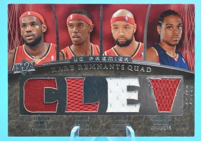 2007-08 UD Premier Lebron James Gibson Gooden Brown Rare Remnants Quad /50 SSP - Image 1 of 2